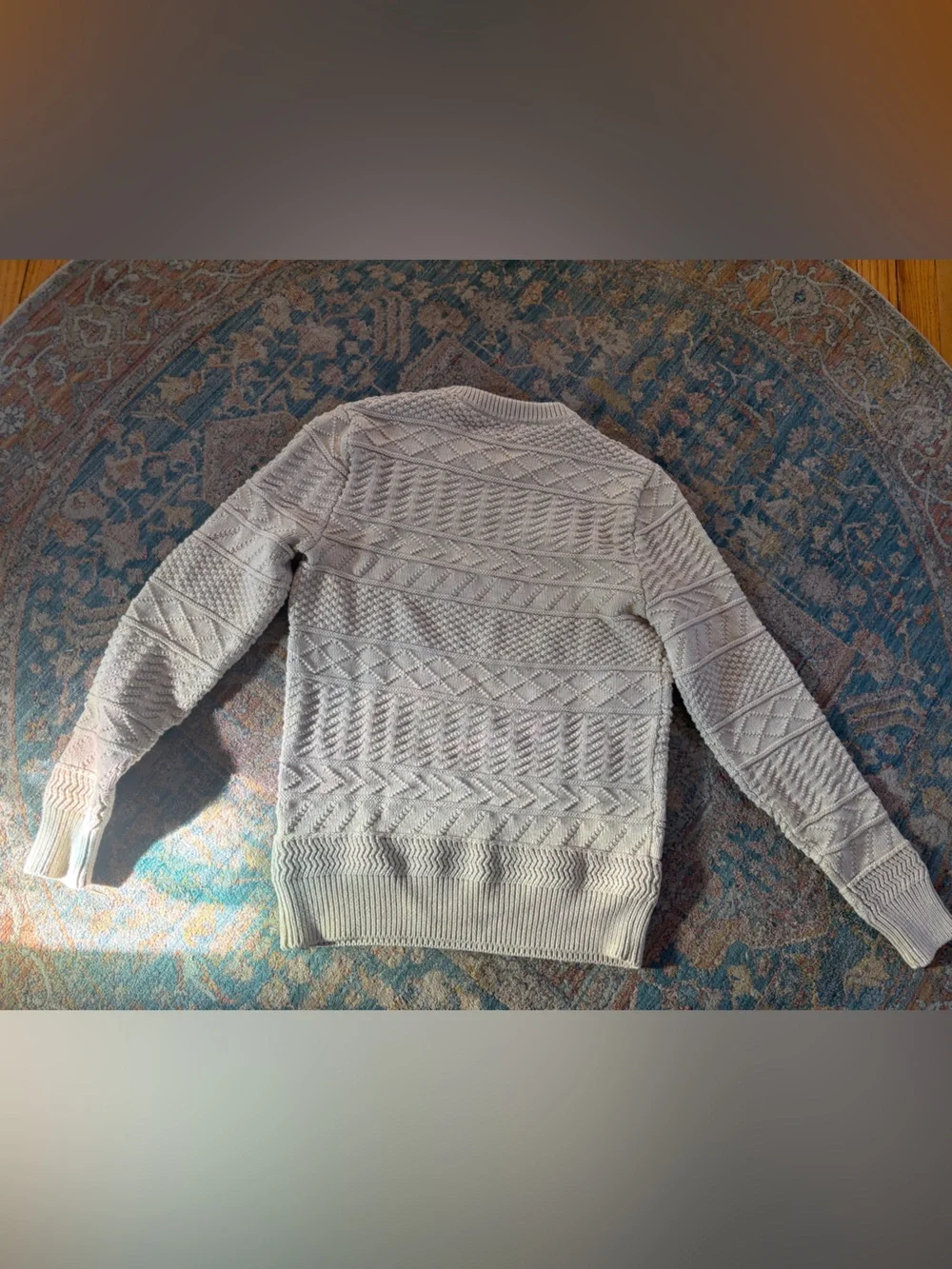 J. Crew Cream Cable-Knit Crewneck Sweater